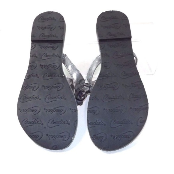 CANDIES womens slides mules size XL 11 Gray/Silver - Picture 3 of 8